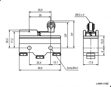 Z-15GW22-B 15A/250VAC микропереключатель RUICHI даташит схема