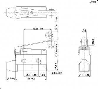 AZ-7121 выключатель путевой RUICHI даташит схема