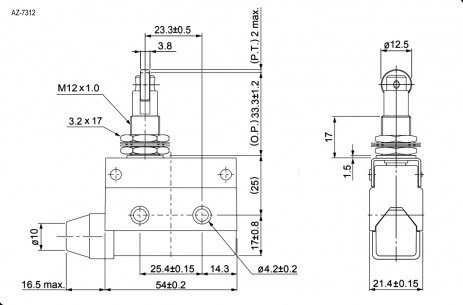 AZ-7312 выключатель путевой RUICHI даташит схема