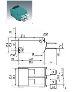 MSW-08 микропереключатель RUICHI даташит схема