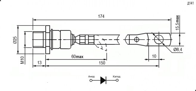 Д141-100-18 диод силовой RUICHI даташит схема