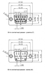 DB-50M разъем RUICHI даташит схема