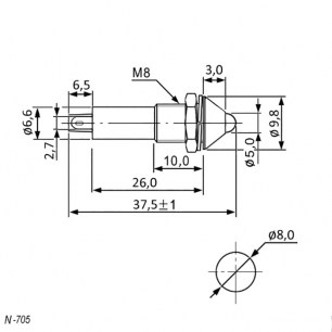 N-705-R 220V лампочки неоновые в корпусе RUICHI даташит схема