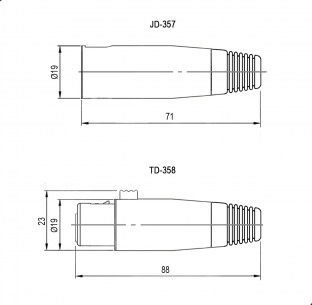 JD-357 / AUD-71 разъемы микрофонные xlr RUICHI даташит схема