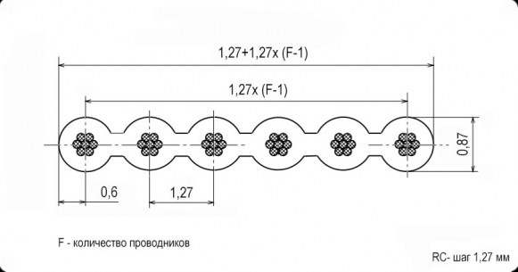 RC-09 black (шлейф 1.27 мм) шлейф RUICHI даташит схема