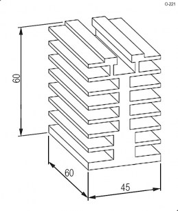 О-221 (М6 45х60х60) охладитель RUICHI даташит схема