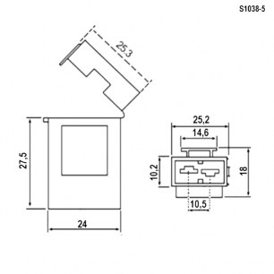 S1038-5 держатель предохранителя RUICHI даташит схема