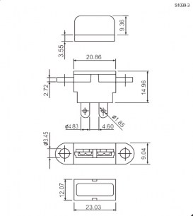 S1039-3 держатель предохранителя RUICHI даташит схема