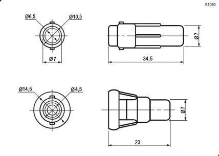 S1060 (5x20 6a 250v) держатель предохранителя RUICHI даташит схема