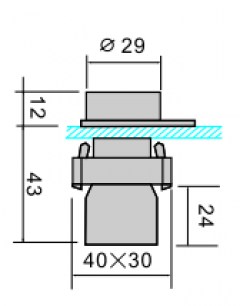 LXA2 (3SA5)-BA42 on-(off) переключатель кнопочный RUICHI даташит схема