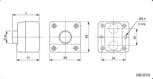 GB2-B103 (N/O) кнопочный пост RUICHI даташит схема