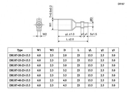 DR187-30-23-15.5 изоляторы для клемм RUICHI схема фото