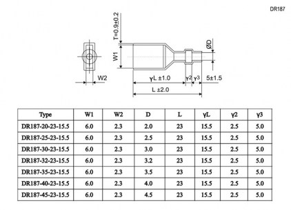 DR187-30-23-15.5 изоляторы для клемм RUICHI даташит схема