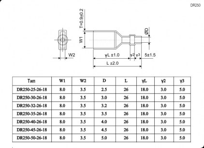 DR250-32-26-18 изоляторы для клемм RUICHI схема фото