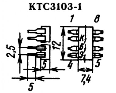 КТС3103А1 транзисторы разные  даташит схема