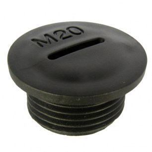 Заглушка MG-20 Черный пластик для кабельного ввода