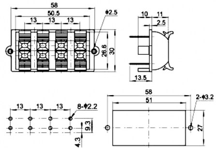 10-0037 / 30*58 mm штекер RUICHI даташит схема