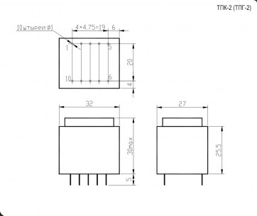 ТПК-2 (ТПГ-2) 6V (аналог) трансформатор RUICHI даташит схема