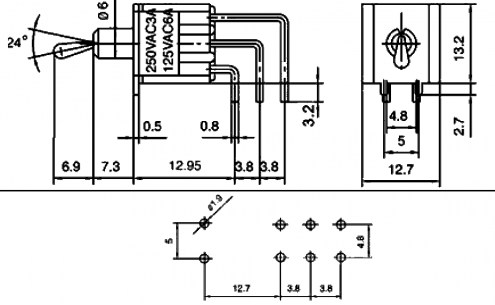 MTS-202-C4 on-on микротумблер RUICHI даташит схема