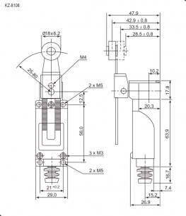 KZ-8108 (TZ-8108) Al+Zinc выключатель путевой RUICHI даташит схема