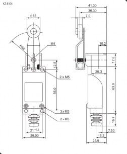 KZ-8104 (TZ-8104) Al+Zinc выключатель путевой RUICHI даташит схема