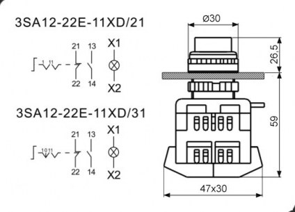 3SA12-22E-11XD/21 green переключатель поворотный RUICHI даташит схема