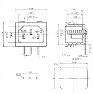 AC-020 разъемы питания RUICHI даташит схема