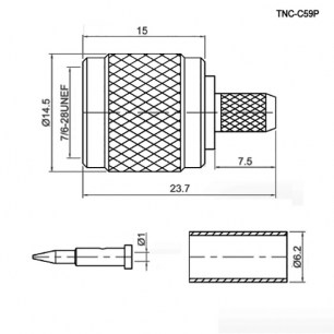 TNC-C59P высокочастотные разъемы RUICHI даташит схема