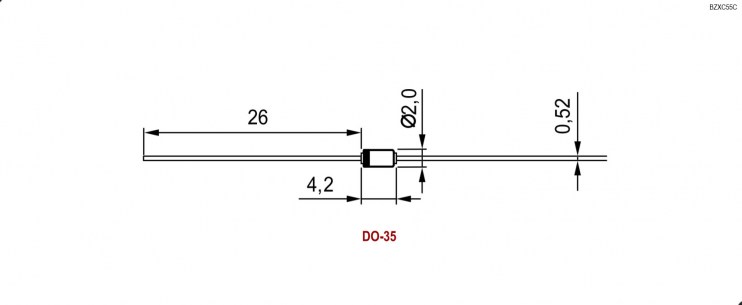 BZX55C4V7 (DO-35) диод стабилитрон NONAME даташит схема