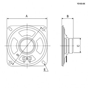 YD103-10S 6W 8ohm динамики RUICHI даташит схема