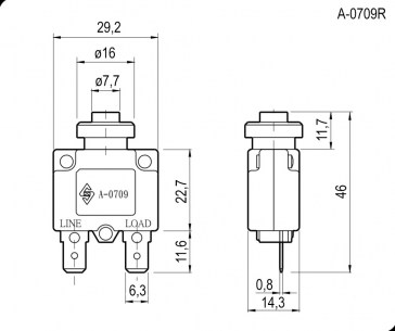 A-0709R 15a автоматические выключатели RUICHI даташит схема