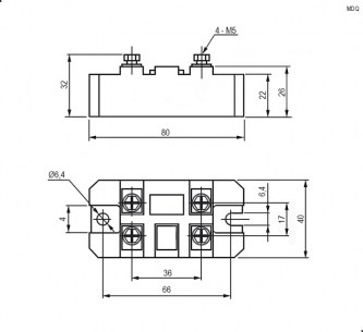 MDQ50A-1800V диодный мост RUICHI даташит схема