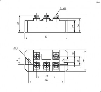 MDS75-1800V диодный мост RUICHI даташит схема