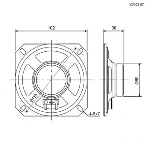 YD103-07 6W 8ohm динамики RUICHI даташит схема