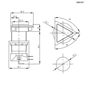 GMSI-6B-T no(nc)+nc(no) green gmsi кнопка RUICHI даташит схема