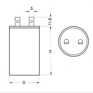 CD60 150uF 300V конденсатор пусковой SAIFU даташит схема