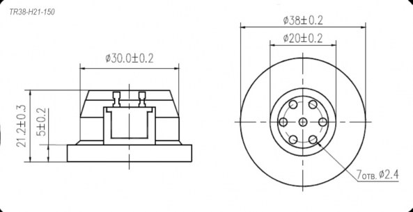 TR38-H21-150 капсюли телефонные RUICHI даташит схема