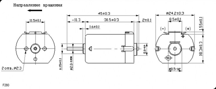 F280-2580 6.0V электродвигатели dc RUICHI даташит схема