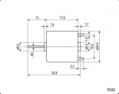 R330-13250 1.5V электродвигатели dc RUICHI схема фото