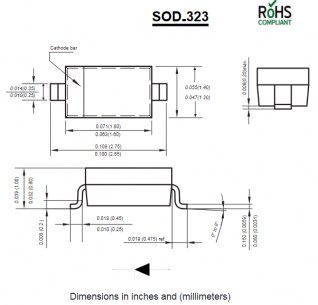 1N4148WS (MDD) диод переключающийся высокочастотный MDD даташит схема