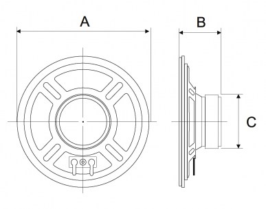 YD103-58P 4W 8ohm динамики RUICHI даташит схема