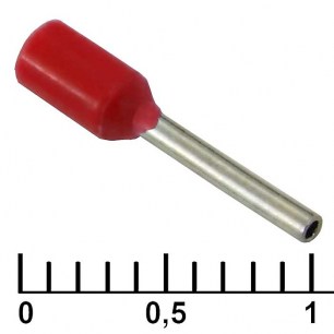 DN00308 red (0.8x8mm) наконечники на кабель