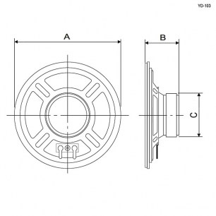 YD103-10R 6W 8ohm динамики RUICHI даташит схема