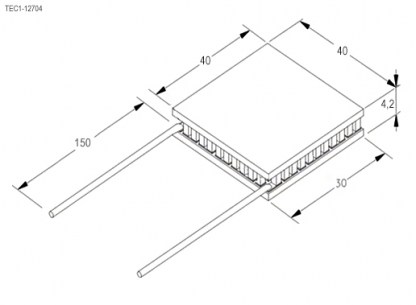 TEC1-12704 (40x40) модуль пельтье RUICHI даташит схема