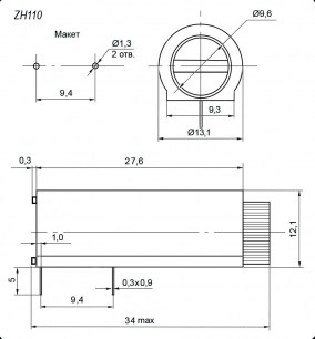 ZH110 for 5х20 держатель предохранителя RUICHI даташит схема