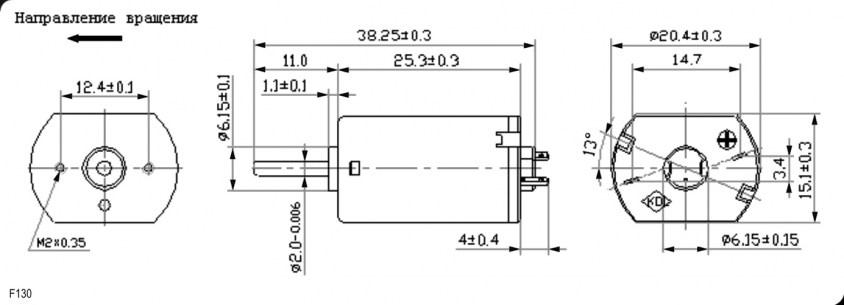 F130-15155 1.5V электродвигатели dc RUICHI даташит схема