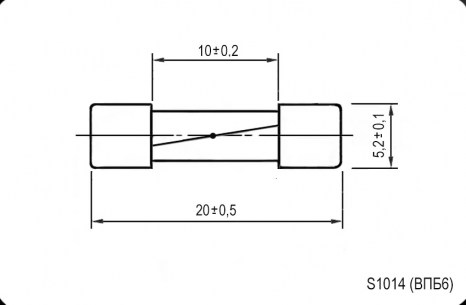 S1014 0.25а (ВПБ6) предохранители RUICHI даташит схема