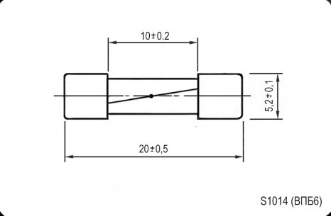 S1014 0.315а (ВПБ6) предохранители RUICHI схема фото