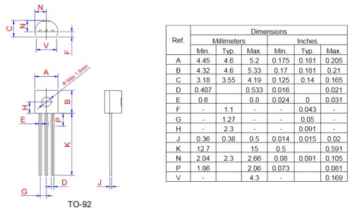 Z0105MA cимистор (триак) WEIDA схема фото
