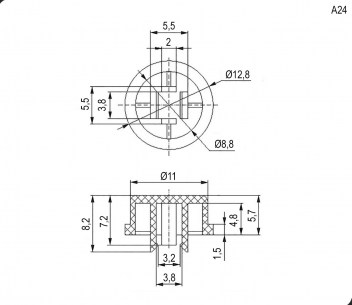 A24 White колпачок для кнопки RUICHI даташит схема